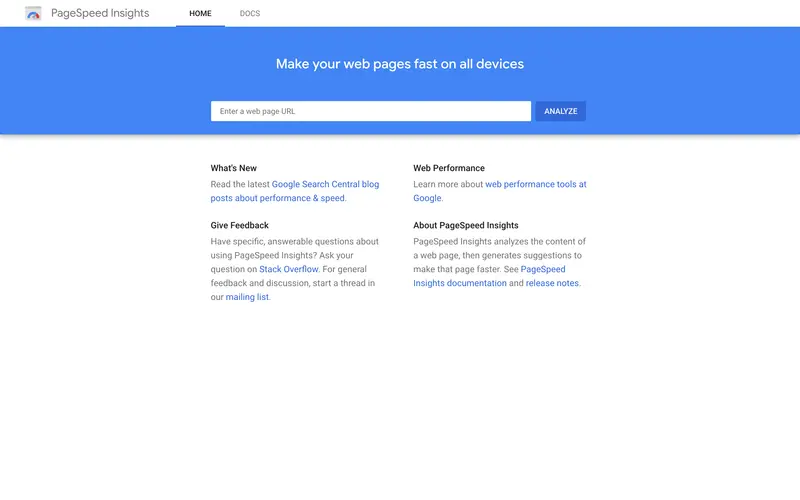 Pagespeed Insights