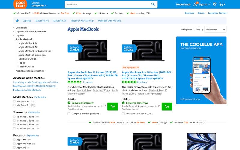 Webshop category page