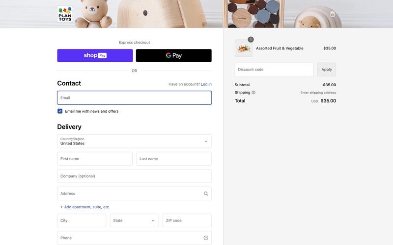 Webshop checkout